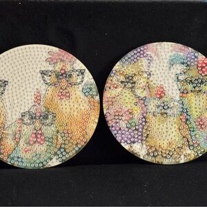 13-6. Colorful Chicken Diamond Art Coasters Kit